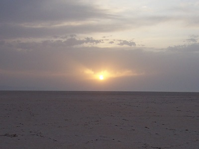 Chott El Djerid, biggest salted lake in Africa, Tunesia
